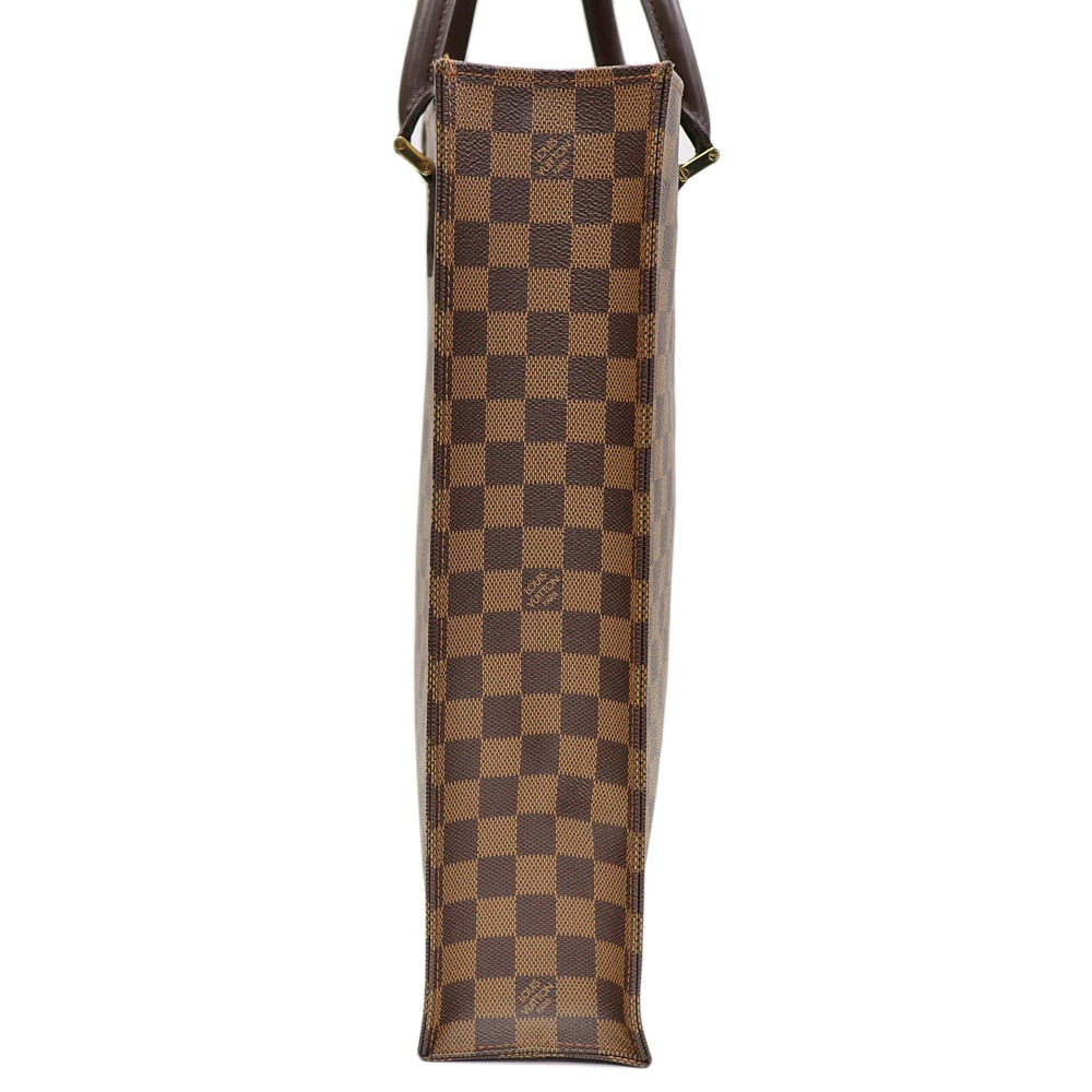 Louis Vuitton Sac Plat Handbag Brown Damier